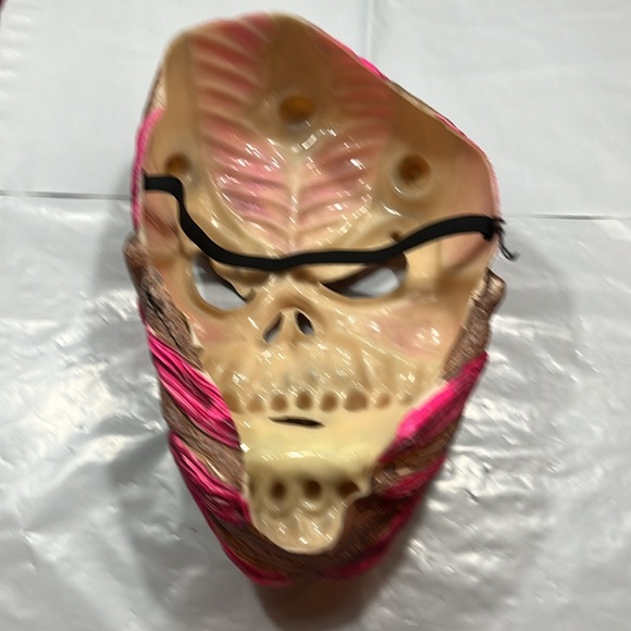 DEVIL red skull monster evil mask HORROR jagged teeth Halloween open eyes muscle - Picture 8 of 11